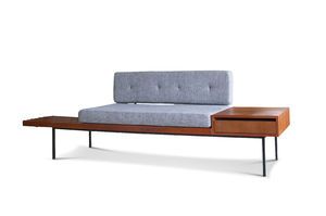 Large Scandinavian bench with drawer Inez