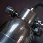 Brass industrial-chic wall lamp perfect for the bathroom