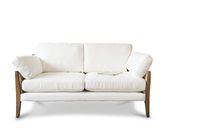 2-zits bank van wit linnen