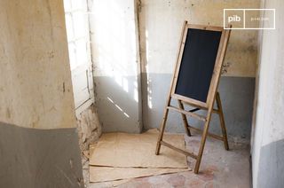 Large blackboard in wood Léon