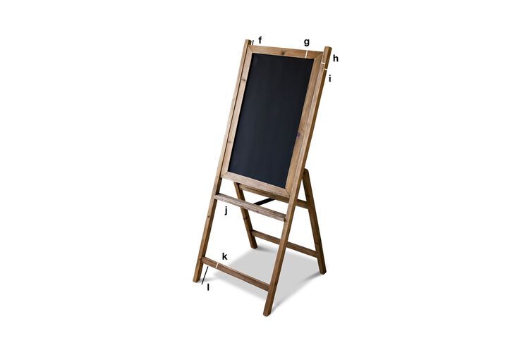 Product Dimensions Large blackboard in wood Léon