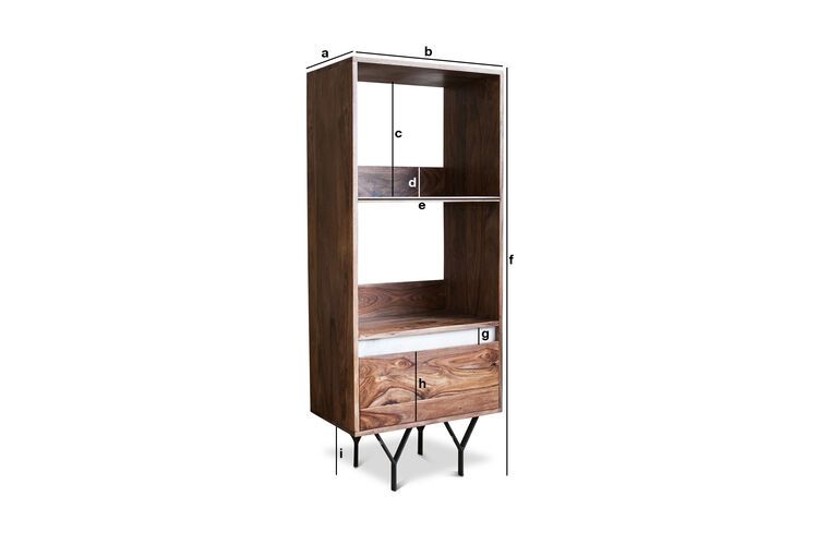 Product Dimensions Wooden bookcase Mabillon