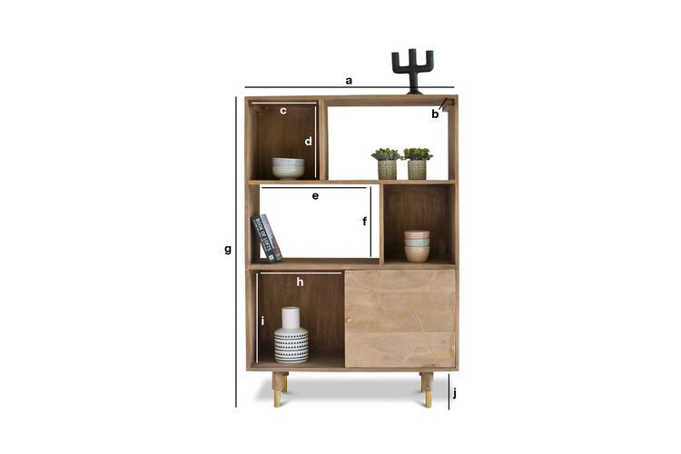 Product Dimensions Wooden bookcase Messinki