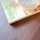 The solid wood table has a pretty dark colour.