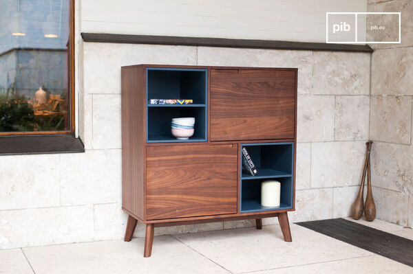 Its flared base and simple structure make it a versatile piece of furniture.