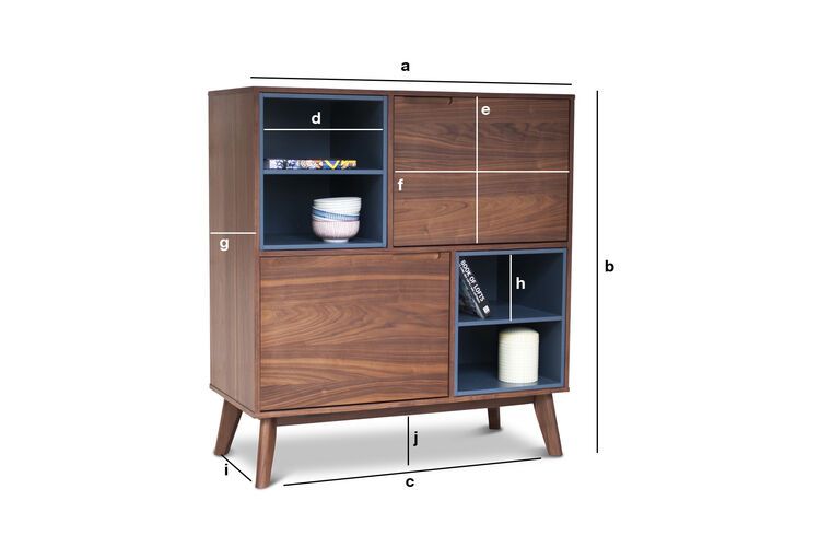 Product Dimensions Walnut wardrobe Catzi