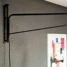 Prachtige zwart metalen werkplaatslamp.