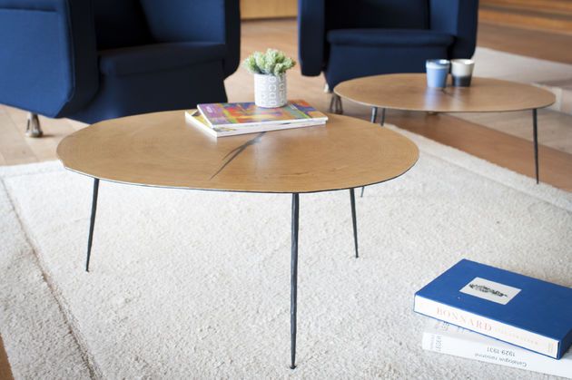 Round metal coffee table One Xylème