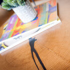 Tray that covers a varnished oak leaf.