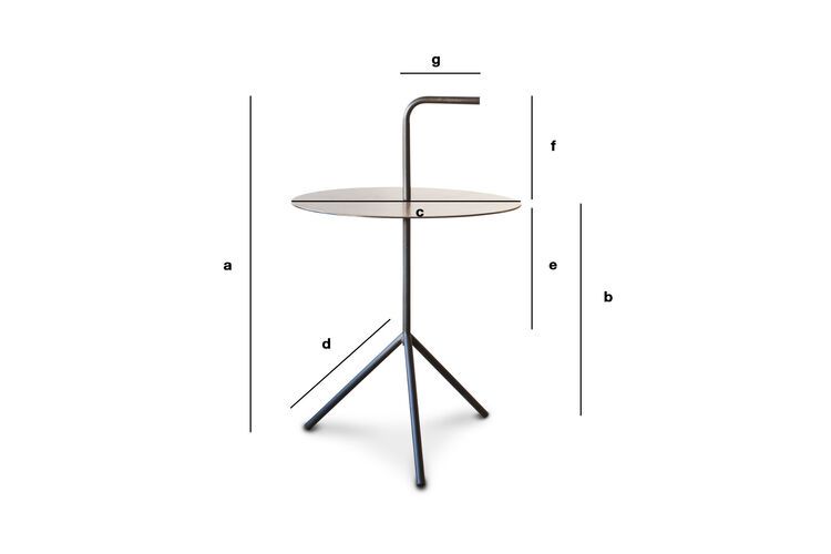 Product Dimensions Portable table with handle Xylème