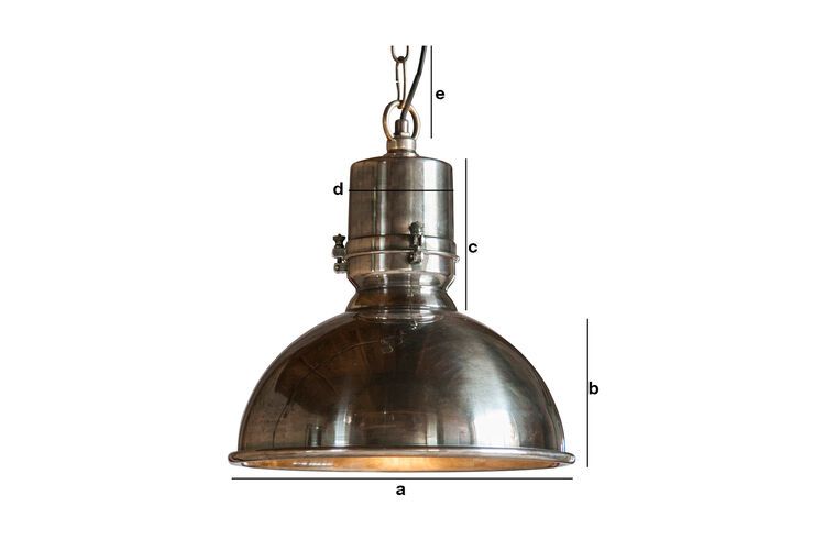 Productafmetingen Zilveren hanglamp Lynce